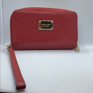 Michael Kors red wristlet wallet. Cute!